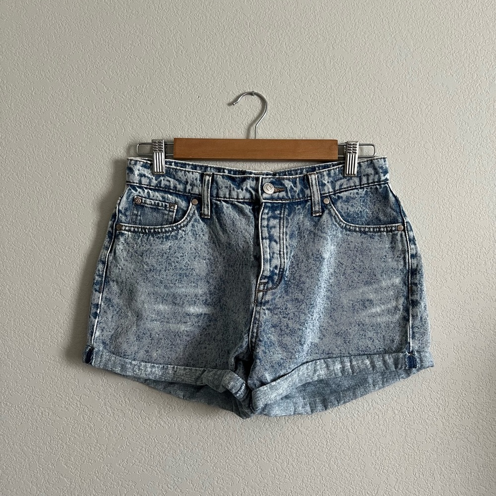 High Rise Acid Wash Shorts | CPJ